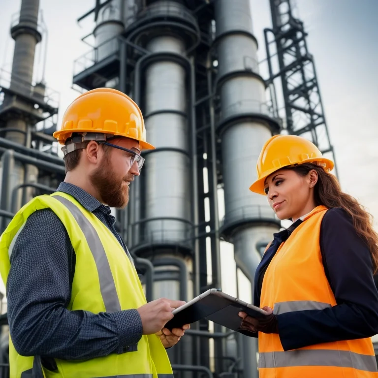 Professional discussing career opportunities in oil and gas industry